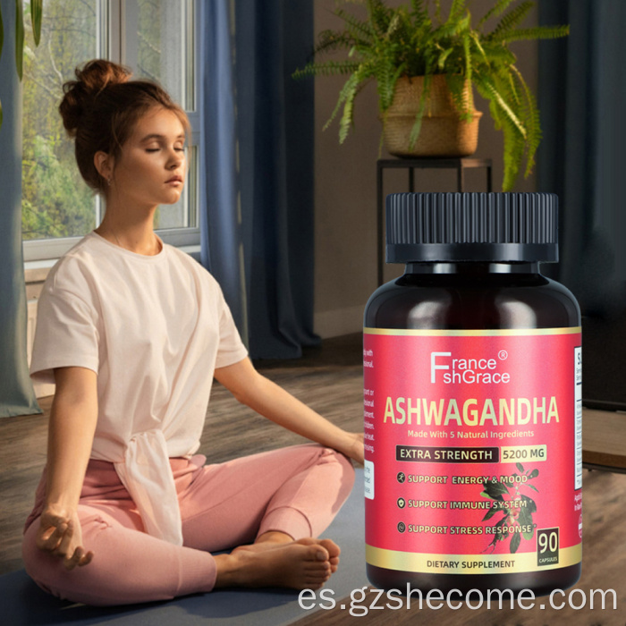 Cápsulas de raíz de ashwagandha salud mental cápsulas de ashwagandha